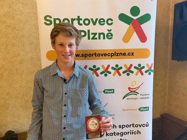 Matěj Fejka sportovec roku města Plzeň